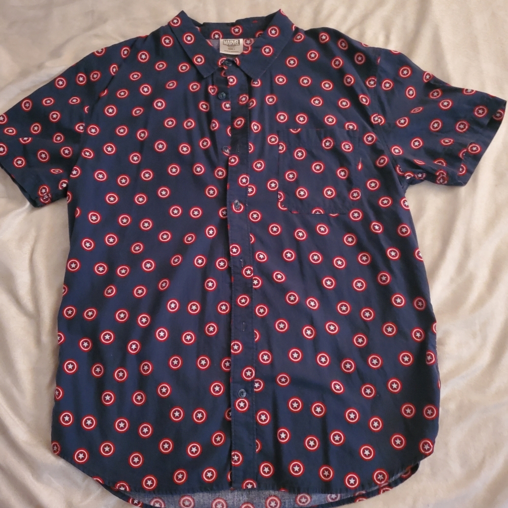 COPY - Captain America Button Shirt